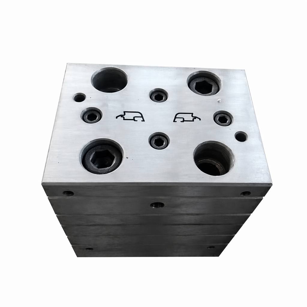 Alternate view of a UPVC window profile extrusion mould by Huangshi Zhongjie Mould